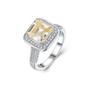 NWT Yellow Radiant Cut Swarovski Ring